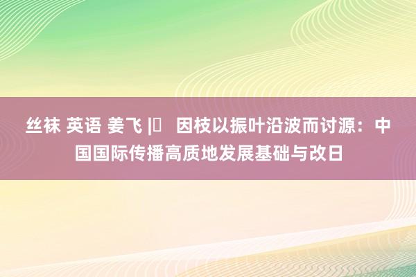 丝袜 英语 姜飞 |​ 因枝以振叶沿波而讨源：中国国际传播高质地发展基础与改日