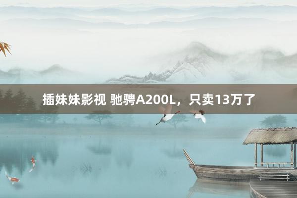 插妹妹影视 驰骋A200L，只卖13万了